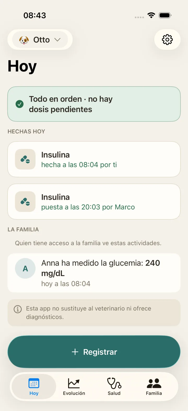 Todo en orden · no hay dosis pendientes