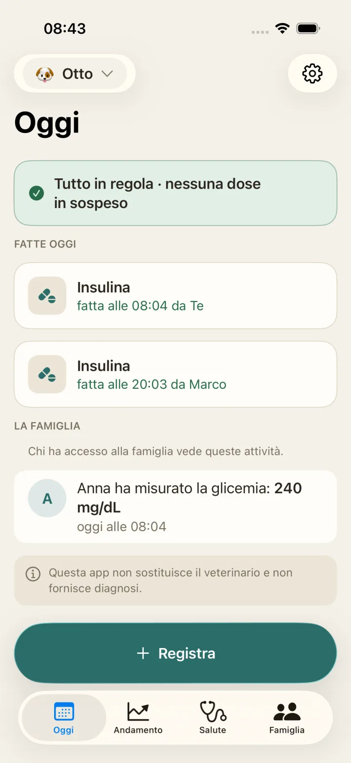 Tutto in regola · nessuna dose in sospeso